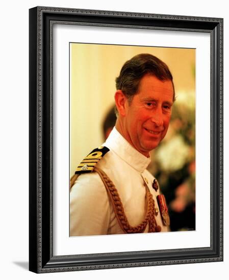 Prince Charles at the Hong Kong Handover, June 1997-null-Framed Photographic Print