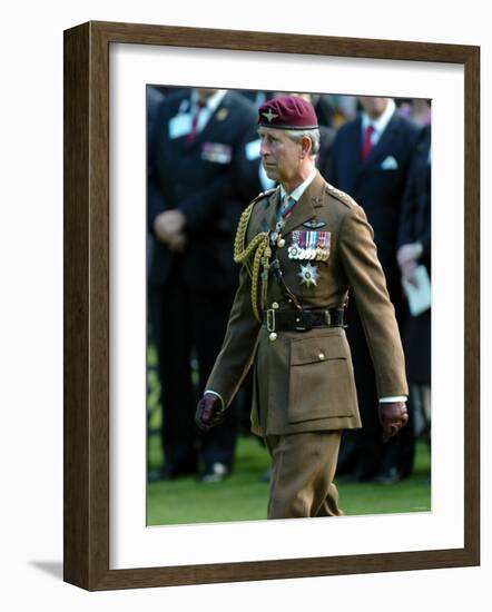 Prince Charles During Ceremony at Oosterbeek Cemetary, Holland-null-Framed Photographic Print