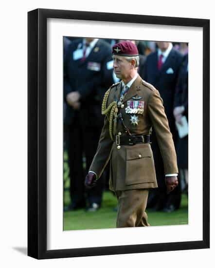 Prince Charles During Ceremony at Oosterbeek Cemetary, Holland-null-Framed Photographic Print