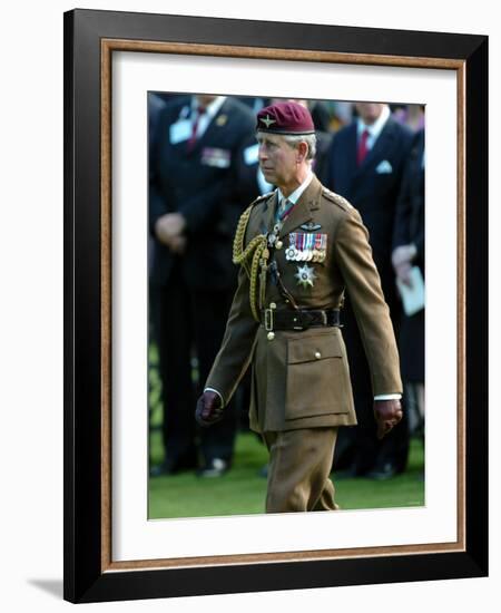 Prince Charles During Ceremony at Oosterbeek Cemetary, Holland-null-Framed Photographic Print