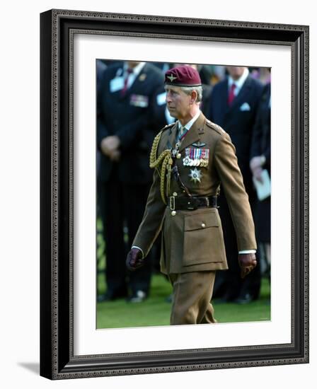 Prince Charles During Ceremony at Oosterbeek Cemetary, Holland-null-Framed Photographic Print