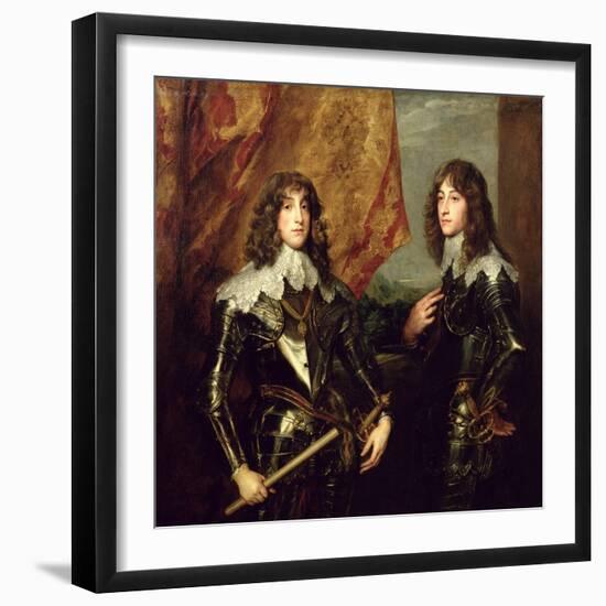 Prince Charles Louis Elector Palatine and His Brother, Prince Rupert of the Palatinate, 1637-Sir Anthony Van Dyck-Framed Giclee Print