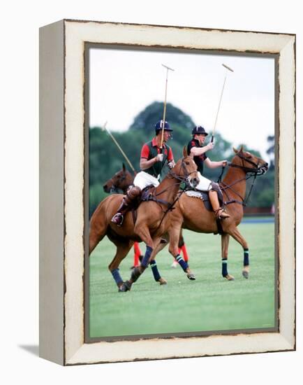 Prince Charles Playing Polo at Smiths Lawn, Windsor May 1987-null-Framed Premier Image Canvas