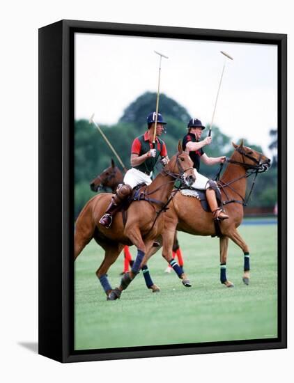 Prince Charles Playing Polo at Smiths Lawn, Windsor May 1987-null-Framed Premier Image Canvas