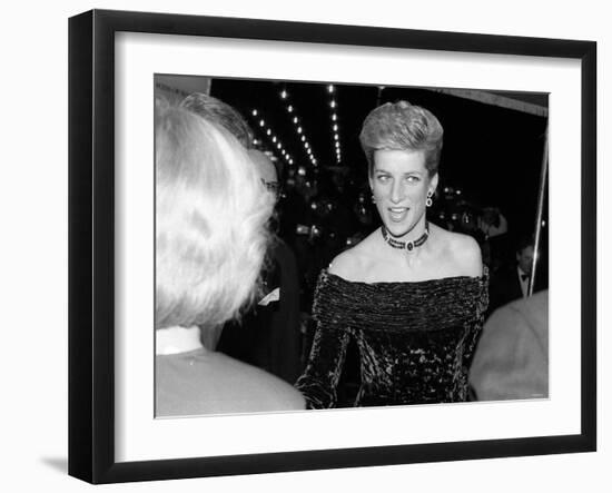 Prince Charles Princess Diana February 1988 Premier of the Film the Last Emperor-null-Framed Photographic Print