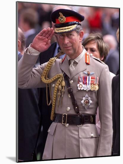 Prince Charles Takes Salute and Meets Veterans of Dunkirk-null-Mounted Photographic Print