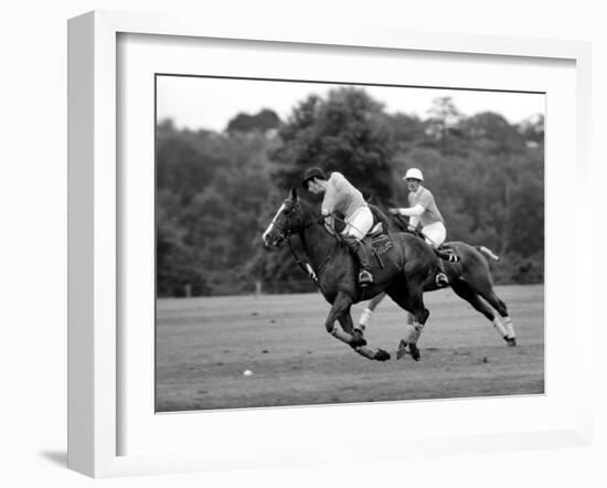 Prince Charles, Windsor Polo. June 1977-null-Framed Photographic Print