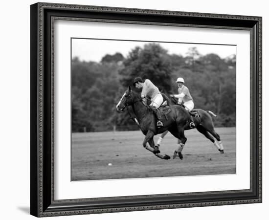 Prince Charles, Windsor Polo. June 1977-null-Framed Photographic Print