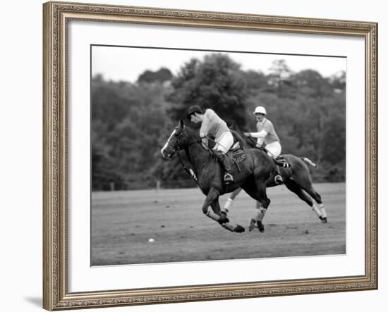 Prince Charles, Windsor Polo. June 1977-null-Framed Photographic Print