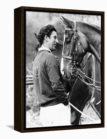 Prince Charles with His Polo Pony Pan's Folly May 1977-null-Framed Premier Image Canvas