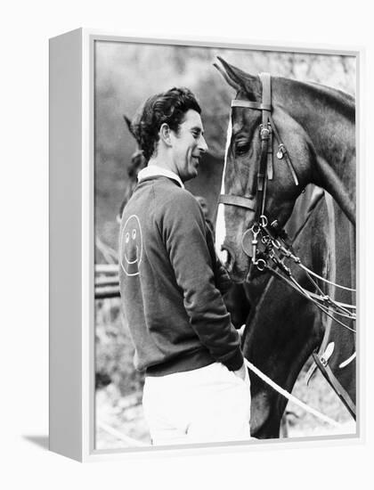 Prince Charles with His Polo Pony Pan's Folly May 1977-null-Framed Premier Image Canvas