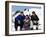 Prince Charles with His Two Sons Prince William and Prince Harry on the Ski Slopes in Klosters-null-Framed Photographic Print