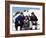 Prince Charles with His Two Sons Prince William and Prince Harry on the Ski Slopes in Klosters-null-Framed Photographic Print