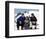 Prince Charles with His Two Sons Prince William and Prince Harry on the Ski Slopes in Klosters-null-Framed Photographic Print