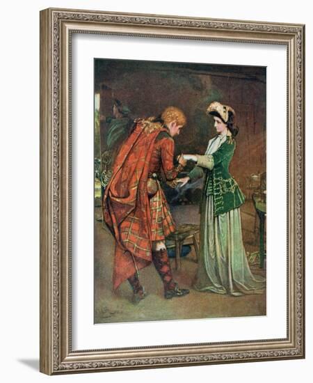 Prince Charlie's (1720-88) Farewell to Flora Macdonald (1722-90) Illustrati-George William Joy-Framed Giclee Print