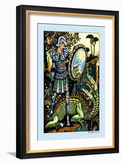 Prince Cheri and the Dragon, c.1878-Walter Crane-Framed Art Print