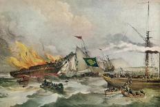 The Burning of the Ocean Monarch, c1848-Francois d'Orleans, Prince de Joinville-Giclee Print