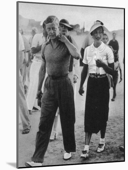 Prince Edward and Wallis Warfield Simpson, the Duke and Duchess of Windsor, 1936-null-Mounted Photographic Print