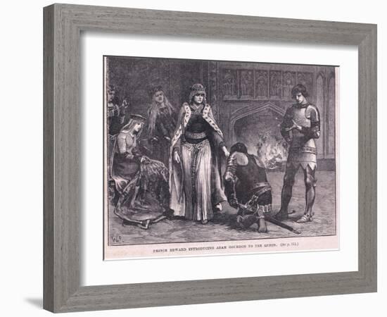 Prince Edward Introducing Ad Am Gourdon to the Queen Ad 1270-Walter Paget-Framed Giclee Print