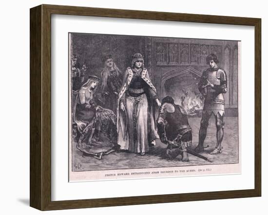 Prince Edward Introducing Ad Am Gourdon to the Queen Ad 1270-Walter Paget-Framed Giclee Print