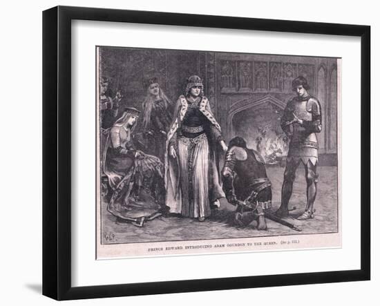 Prince Edward Introducing Ad Am Gourdon to the Queen Ad 1270-Walter Paget-Framed Giclee Print