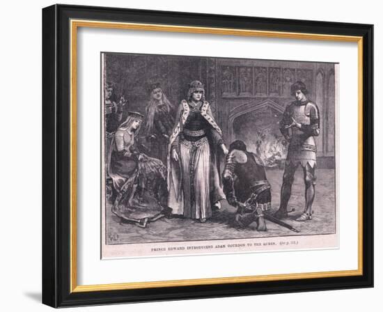 Prince Edward Introducing Ad Am Gourdon to the Queen Ad 1270-Walter Paget-Framed Giclee Print