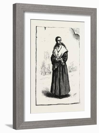 Prince Edward Island, Acadian Girl, Canada, Nineteenth Century-null-Framed Giclee Print