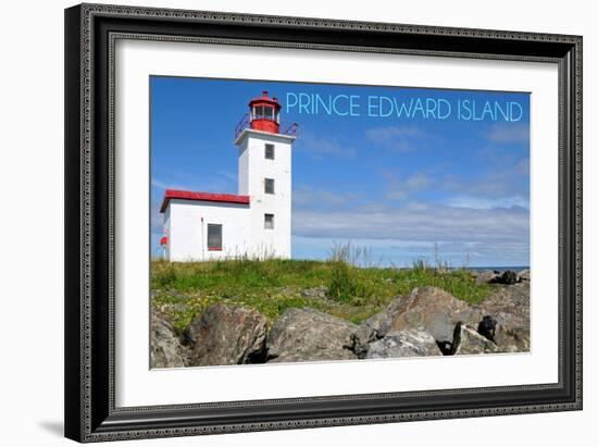 Prince Edward Island - Caribou Lighthouse-Lantern Press-Framed Art Print