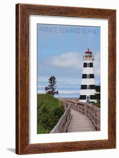 Prince Edward Island - Cedar Dunes Lighthouse-Lantern Press-Framed Art Print