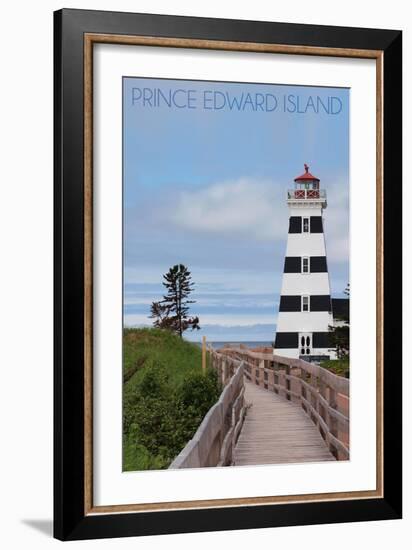 Prince Edward Island - Cedar Dunes Lighthouse-Lantern Press-Framed Art Print