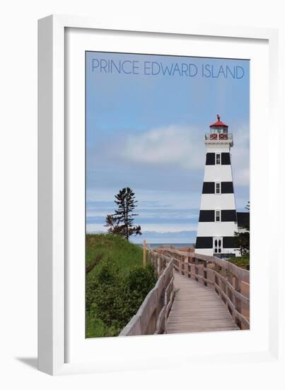 Prince Edward Island - Cedar Dunes Lighthouse-Lantern Press-Framed Art Print