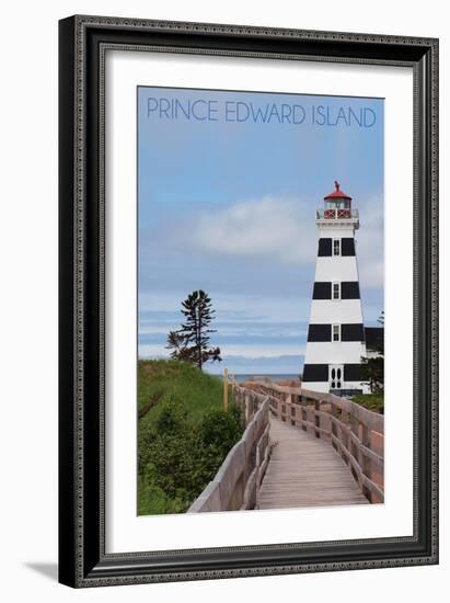 Prince Edward Island - Cedar Dunes Lighthouse-Lantern Press-Framed Art Print