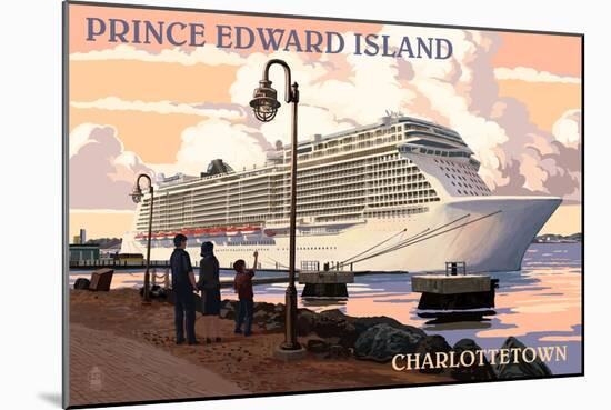 Prince Edward Island - Charlottetown Cruise Ship-Lantern Press-Mounted Art Print