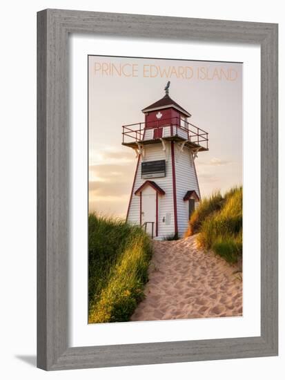 Prince Edward Island - Covehead Lighthouse and Dune-Lantern Press-Framed Art Print