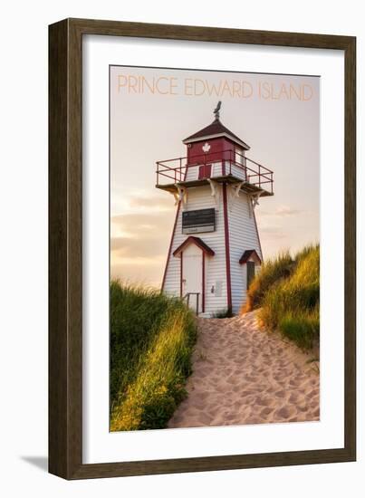 Prince Edward Island - Covehead Lighthouse and Dune-Lantern Press-Framed Art Print