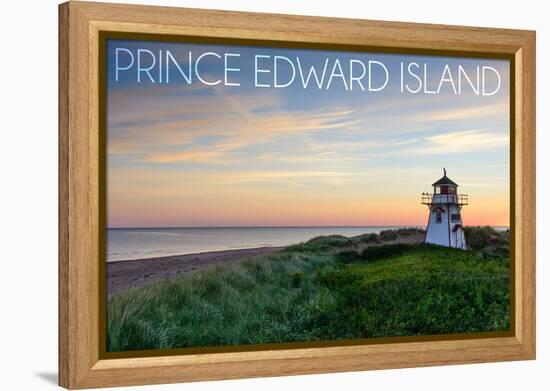 Prince Edward Island - Covehead Lighthouse and Sunset-Lantern Press-Framed Stretched Canvas