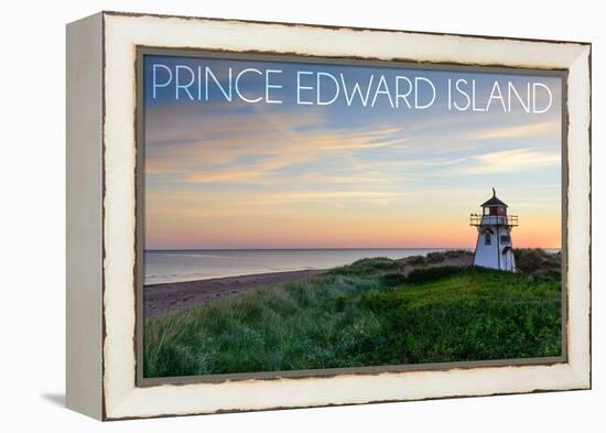 Prince Edward Island - Covehead Lighthouse and Sunset-Lantern Press-Framed Stretched Canvas