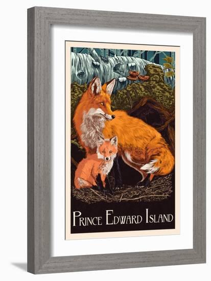 Prince Edward Island - Fox and Kit Letterpress-Lantern Press-Framed Premium Giclee Print