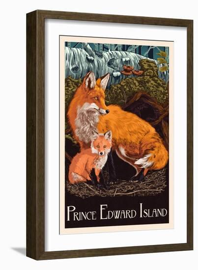 Prince Edward Island - Fox and Kit Letterpress-Lantern Press-Framed Premium Giclee Print