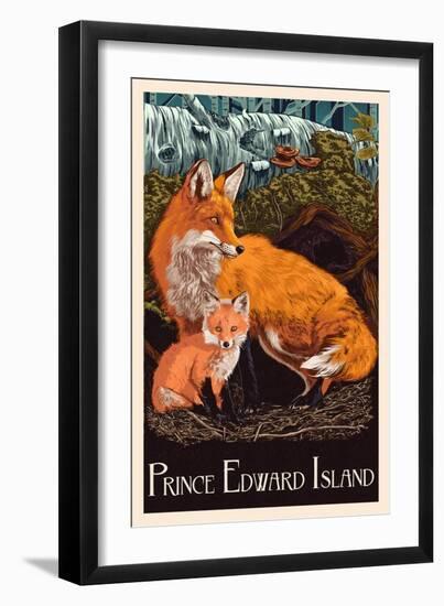 Prince Edward Island - Fox and Kit Letterpress-Lantern Press-Framed Premium Giclee Print