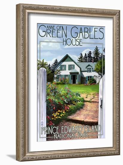 Prince Edward Island - Green Gables House and Gardens-Lantern Press-Framed Art Print