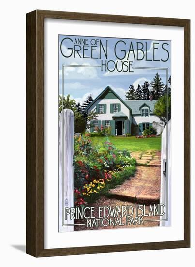 Prince Edward Island - Green Gables House and Gardens-Lantern Press-Framed Art Print