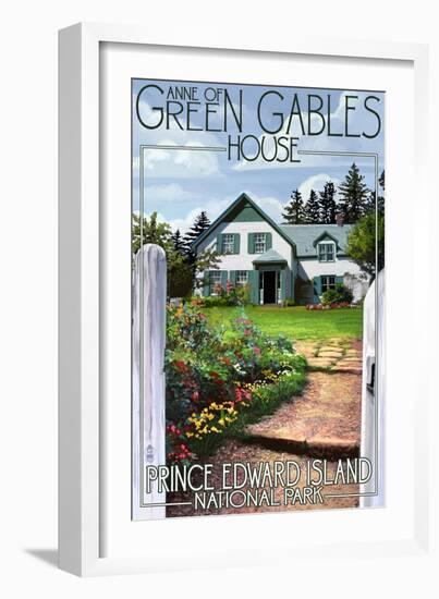 Prince Edward Island - Green Gables House and Gardens-Lantern Press-Framed Art Print