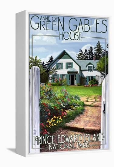 Prince Edward Island - Green Gables House and Gardens-Lantern Press-Framed Stretched Canvas