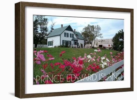 Prince Edward Island - Green Gables House and Gardens-Lantern Press-Framed Art Print