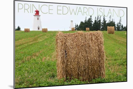 Prince Edward Island - Lighthouse and Farm-Lantern Press-Mounted Art Print