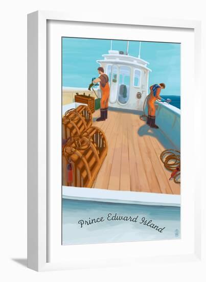 Prince Edward Island - Lobster Boat-Lantern Press-Framed Art Print