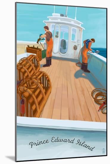 Prince Edward Island - Lobster Boat-Lantern Press-Mounted Art Print