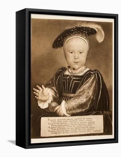Prince Edward, Later King Edward Vi, C.1540, Pub. 1902 (Collotype)-Hans Holbein the Younger-Framed Premier Image Canvas
