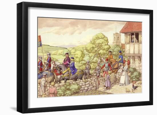 Prince Edward Riding from Ludlow to London-Pat Nicolle-Framed Giclee Print